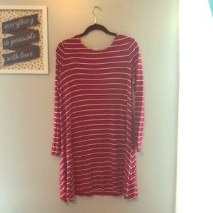 Red striped dress